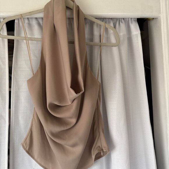 Zara Tops - Women's Tan and Cream Blouse Zara Size S